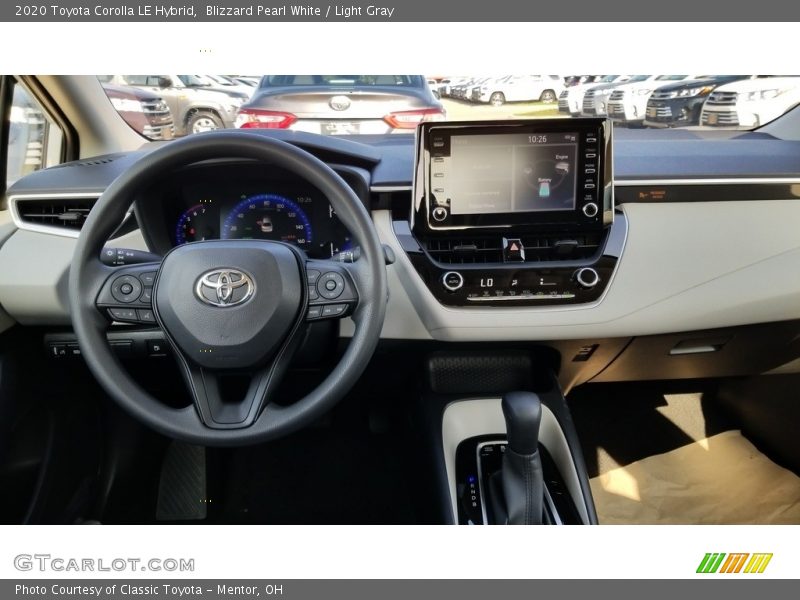 Blizzard Pearl White / Light Gray 2020 Toyota Corolla LE Hybrid