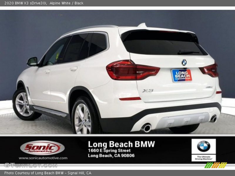 Alpine White / Black 2020 BMW X3 sDrive30i