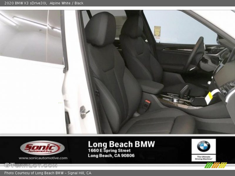 Alpine White / Black 2020 BMW X3 sDrive30i