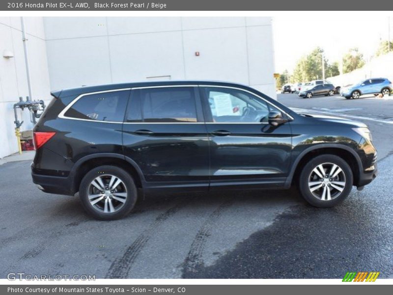 Black Forest Pearl / Beige 2016 Honda Pilot EX-L AWD