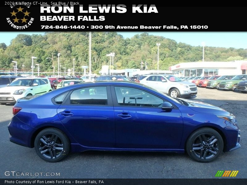 Sea Blue / Black 2020 Kia Forte GT-Line