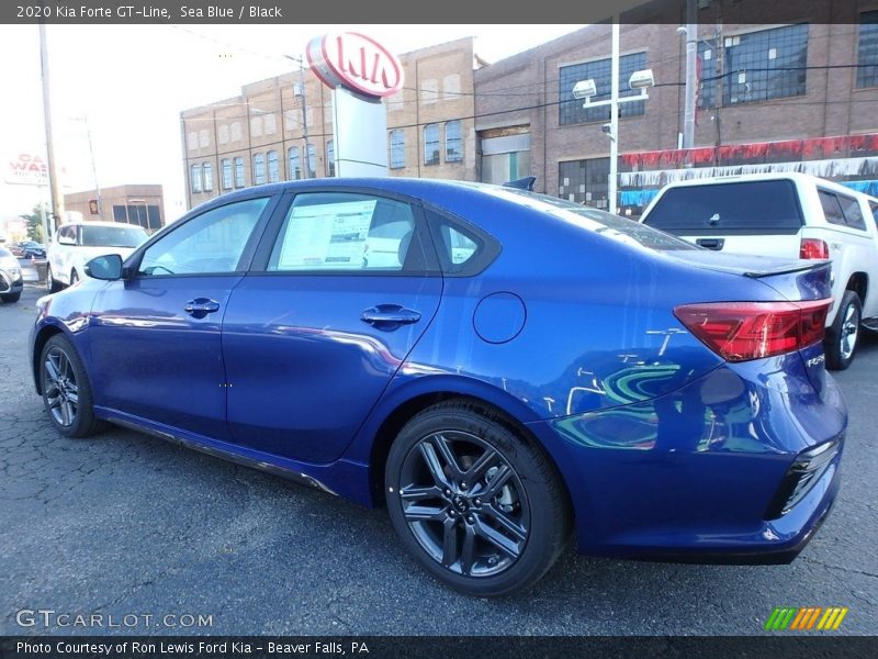 Sea Blue / Black 2020 Kia Forte GT-Line