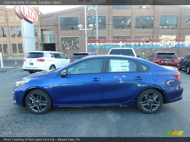 Sea Blue / Black 2020 Kia Forte GT-Line