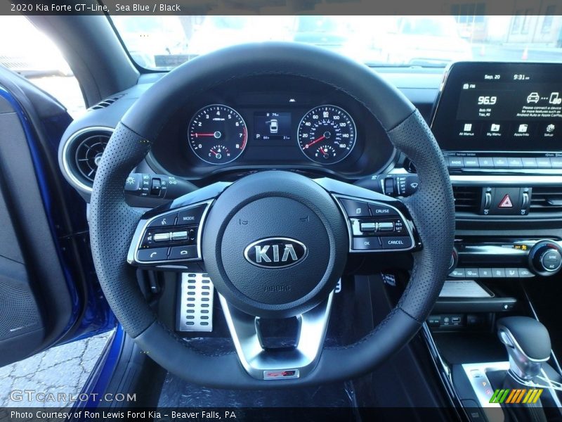 Sea Blue / Black 2020 Kia Forte GT-Line