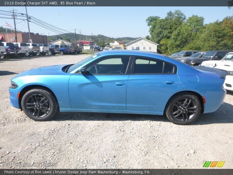 B5 Blue Pearl / Black 2019 Dodge Charger SXT AWD