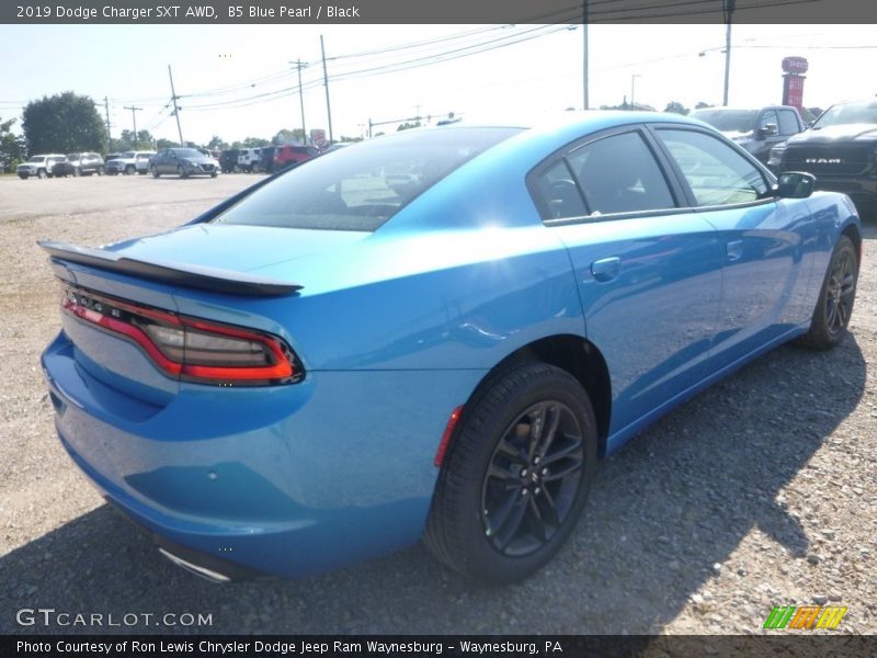 B5 Blue Pearl / Black 2019 Dodge Charger SXT AWD