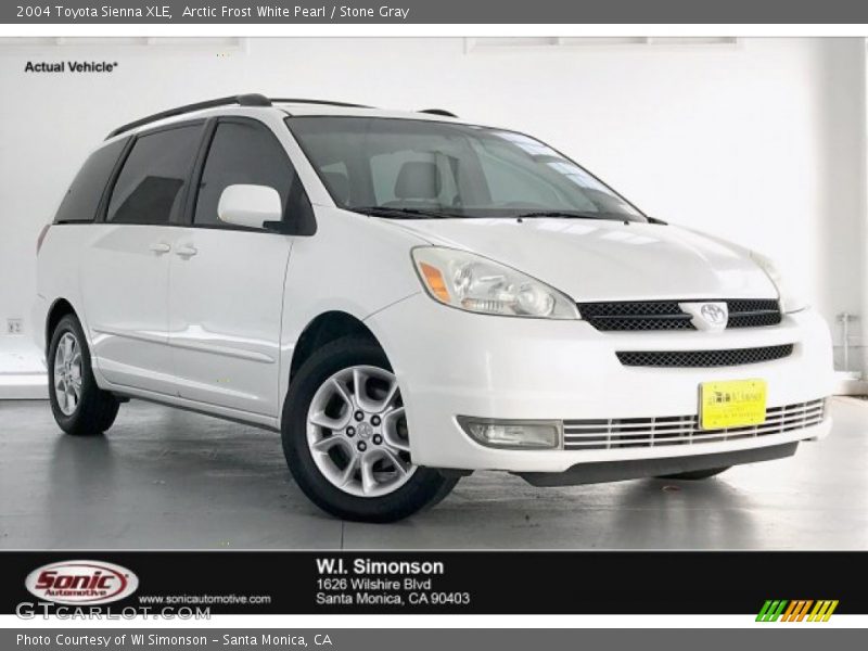 Arctic Frost White Pearl / Stone Gray 2004 Toyota Sienna XLE