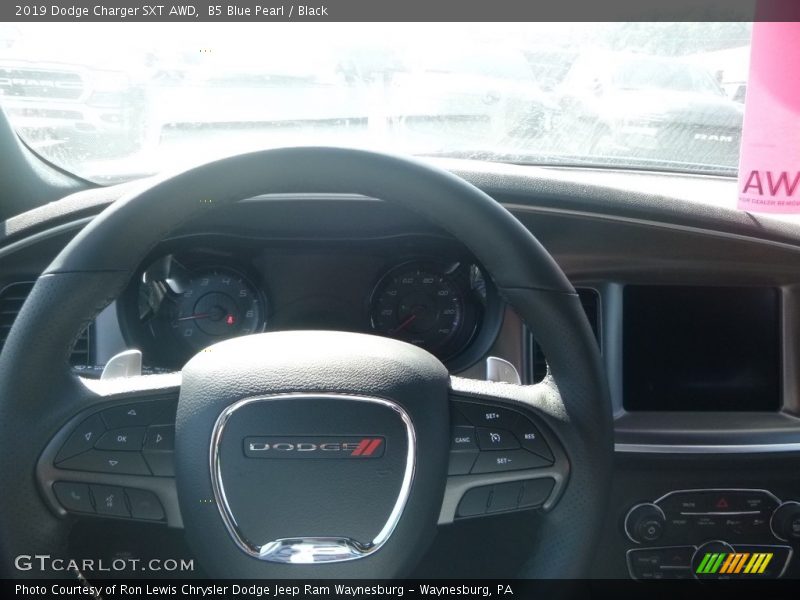 B5 Blue Pearl / Black 2019 Dodge Charger SXT AWD