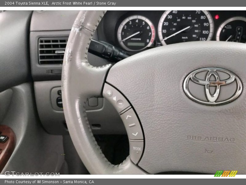 Arctic Frost White Pearl / Stone Gray 2004 Toyota Sienna XLE