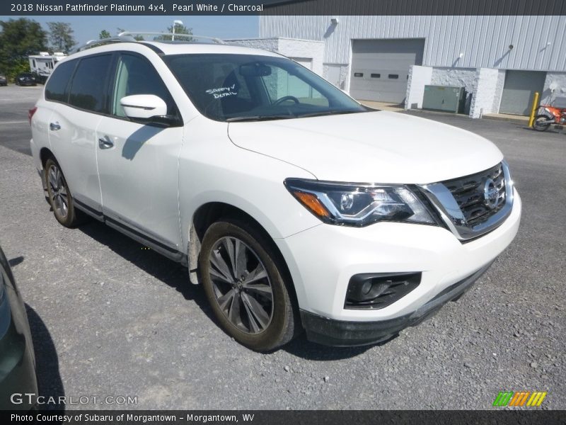 Pearl White / Charcoal 2018 Nissan Pathfinder Platinum 4x4