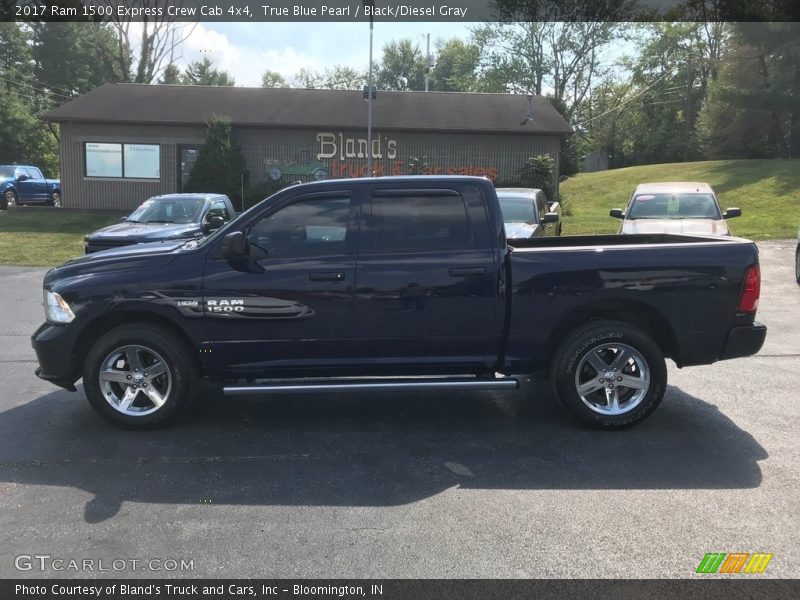 True Blue Pearl / Black/Diesel Gray 2017 Ram 1500 Express Crew Cab 4x4