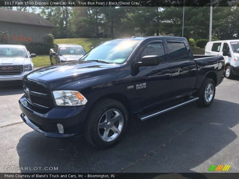 True Blue Pearl / Black/Diesel Gray 2017 Ram 1500 Express Crew Cab 4x4