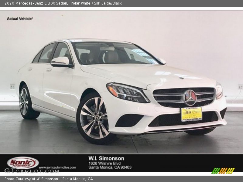 Polar White / Silk Beige/Black 2020 Mercedes-Benz C 300 Sedan