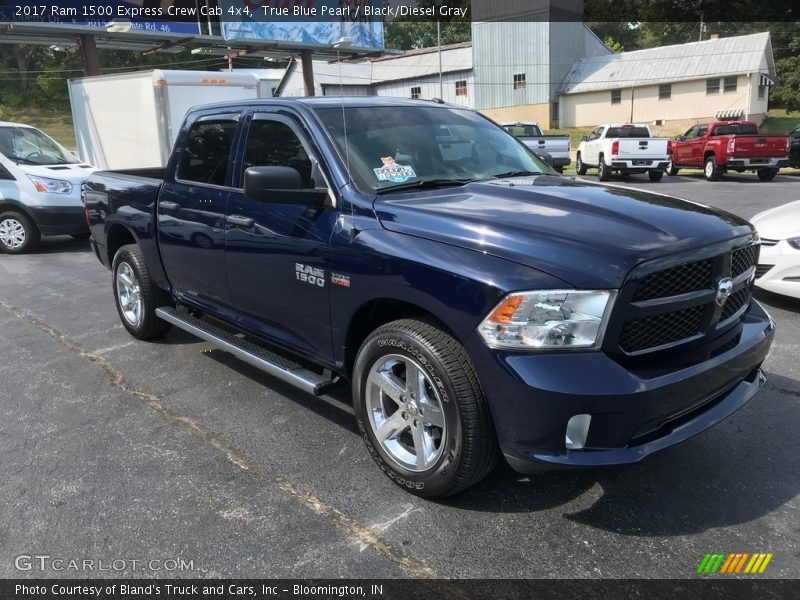 True Blue Pearl / Black/Diesel Gray 2017 Ram 1500 Express Crew Cab 4x4