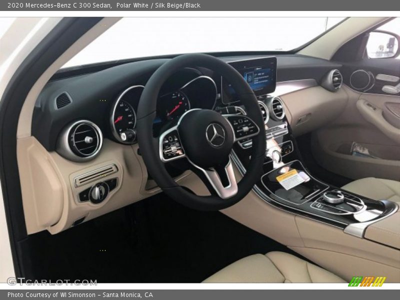 Polar White / Silk Beige/Black 2020 Mercedes-Benz C 300 Sedan