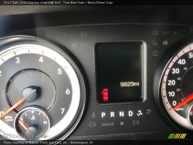 True Blue Pearl / Black/Diesel Gray 2017 Ram 1500 Express Crew Cab 4x4