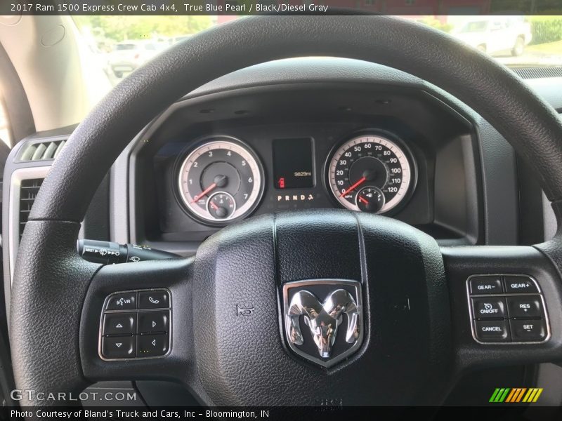 True Blue Pearl / Black/Diesel Gray 2017 Ram 1500 Express Crew Cab 4x4