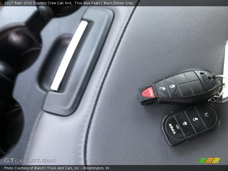 True Blue Pearl / Black/Diesel Gray 2017 Ram 1500 Express Crew Cab 4x4