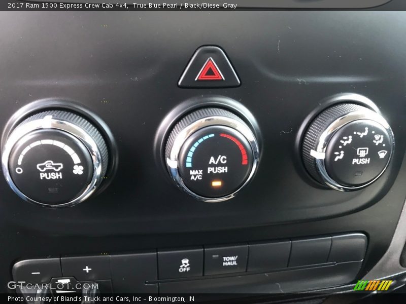 True Blue Pearl / Black/Diesel Gray 2017 Ram 1500 Express Crew Cab 4x4