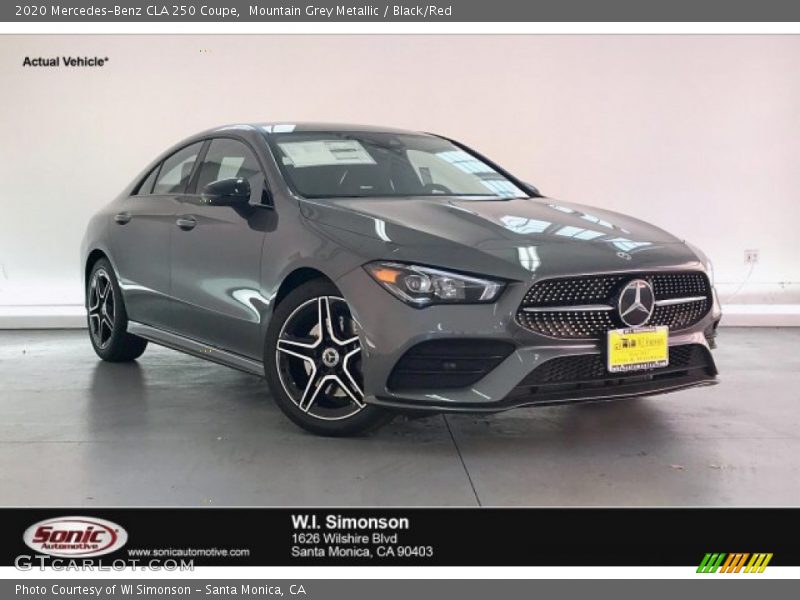 Mountain Grey Metallic / Black/Red 2020 Mercedes-Benz CLA 250 Coupe