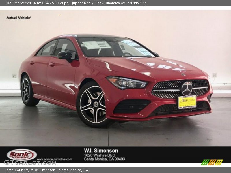 Jupiter Red / Black Dinamica w/Red stitching 2020 Mercedes-Benz CLA 250 Coupe