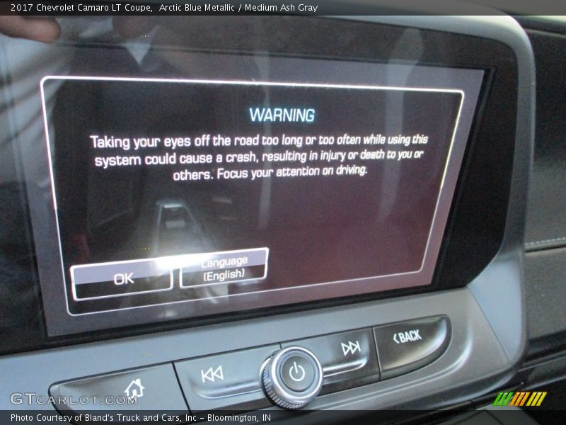 Arctic Blue Metallic / Medium Ash Gray 2017 Chevrolet Camaro LT Coupe