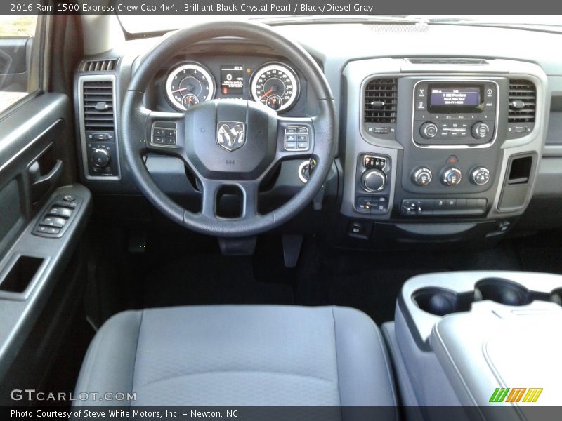 Brilliant Black Crystal Pearl / Black/Diesel Gray 2016 Ram 1500 Express Crew Cab 4x4