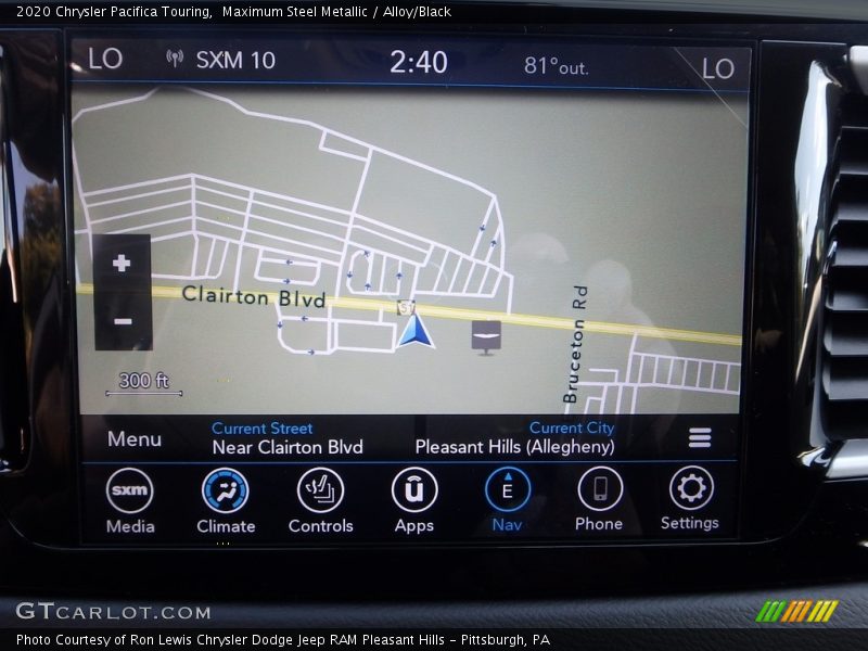 Maximum Steel Metallic / Alloy/Black 2020 Chrysler Pacifica Touring