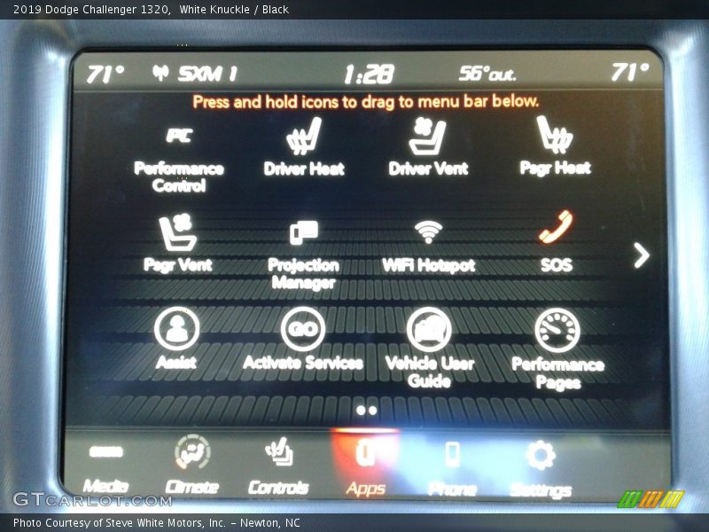 White Knuckle / Black 2019 Dodge Challenger 1320
