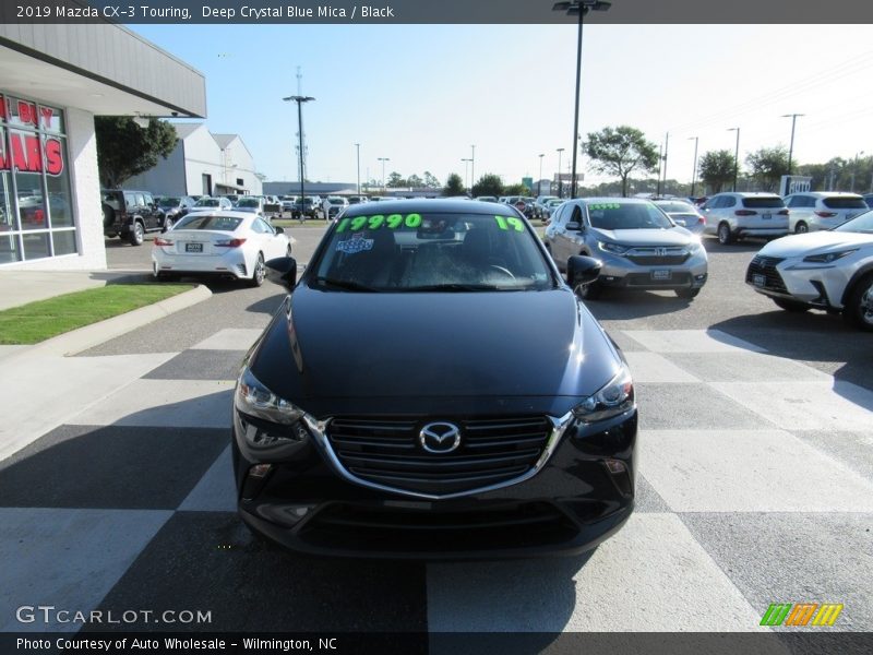 Deep Crystal Blue Mica / Black 2019 Mazda CX-3 Touring