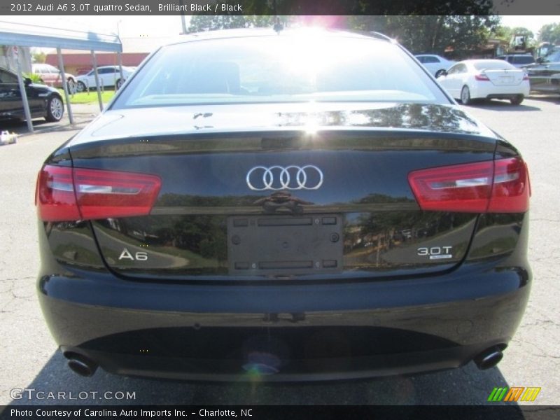 Brilliant Black / Black 2012 Audi A6 3.0T quattro Sedan