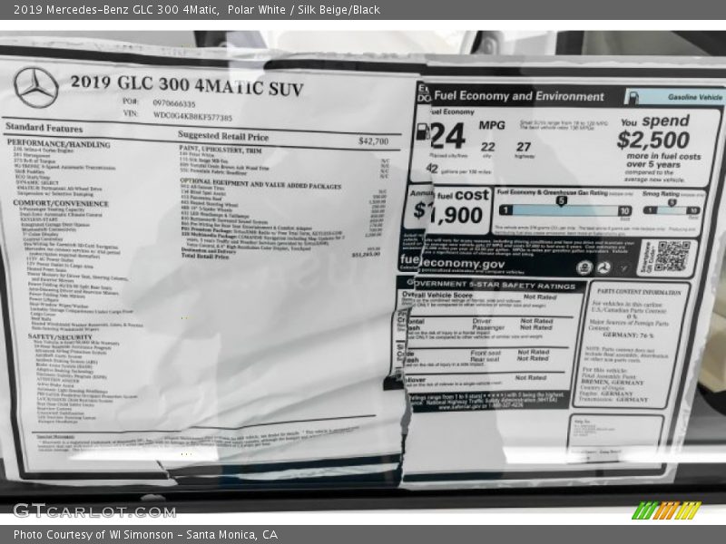 Polar White / Silk Beige/Black 2019 Mercedes-Benz GLC 300 4Matic
