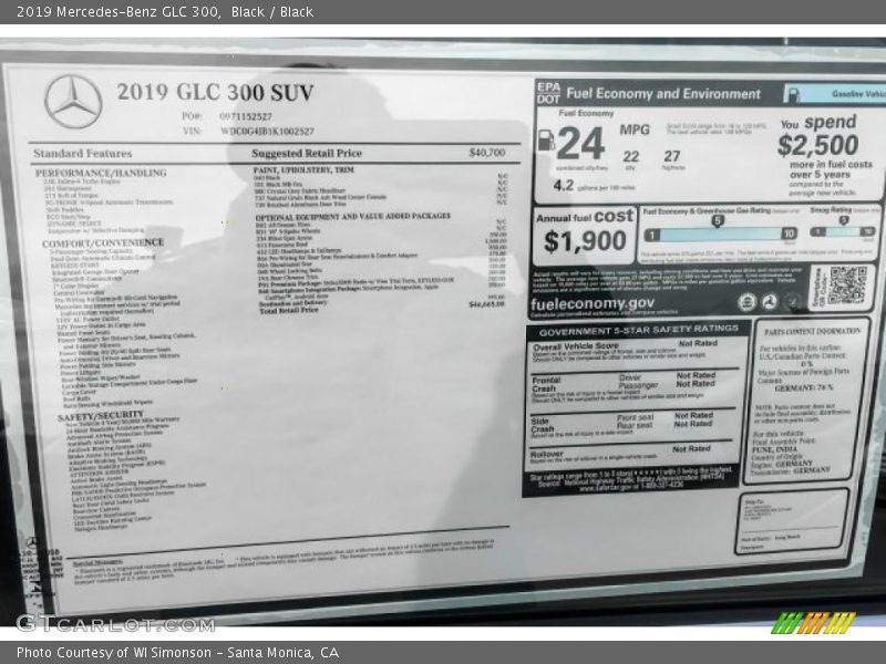 Black / Black 2019 Mercedes-Benz GLC 300