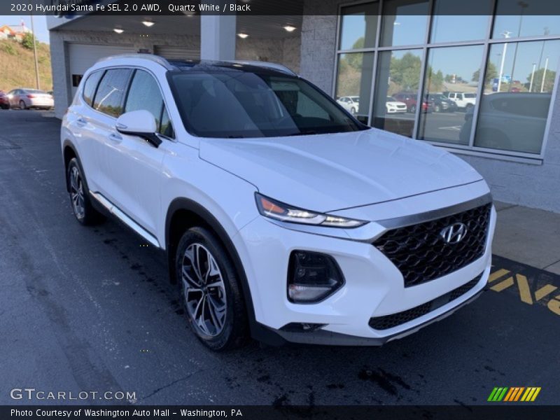 Quartz White / Black 2020 Hyundai Santa Fe SEL 2.0 AWD