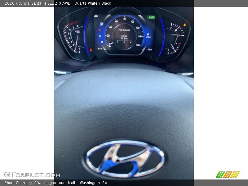Quartz White / Black 2020 Hyundai Santa Fe SEL 2.0 AWD