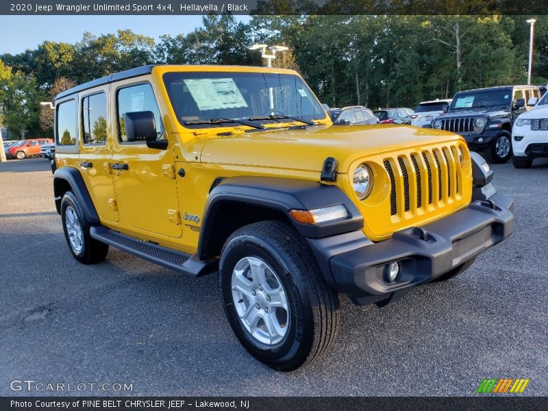 Hellayella / Black 2020 Jeep Wrangler Unlimited Sport 4x4