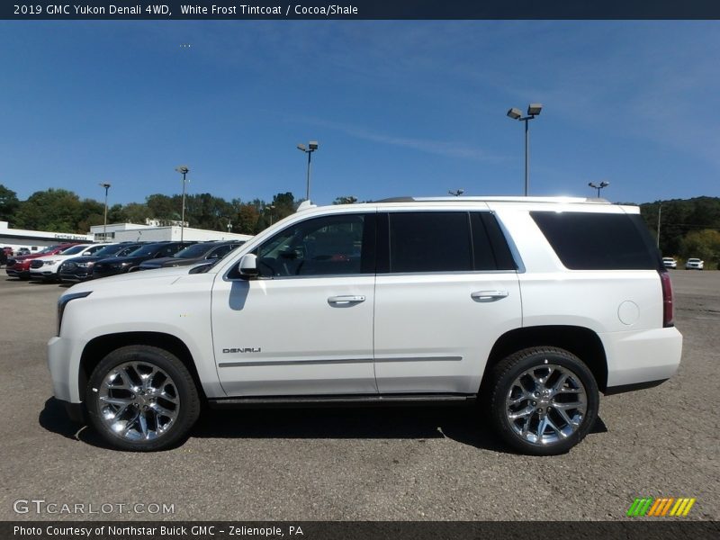 White Frost Tintcoat / Cocoa/Shale 2019 GMC Yukon Denali 4WD