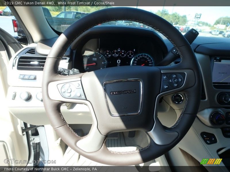 White Frost Tintcoat / Cocoa/Shale 2019 GMC Yukon Denali 4WD