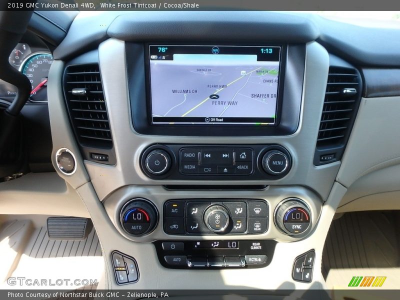 White Frost Tintcoat / Cocoa/Shale 2019 GMC Yukon Denali 4WD