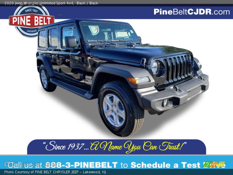 Black / Black 2020 Jeep Wrangler Unlimited Sport 4x4