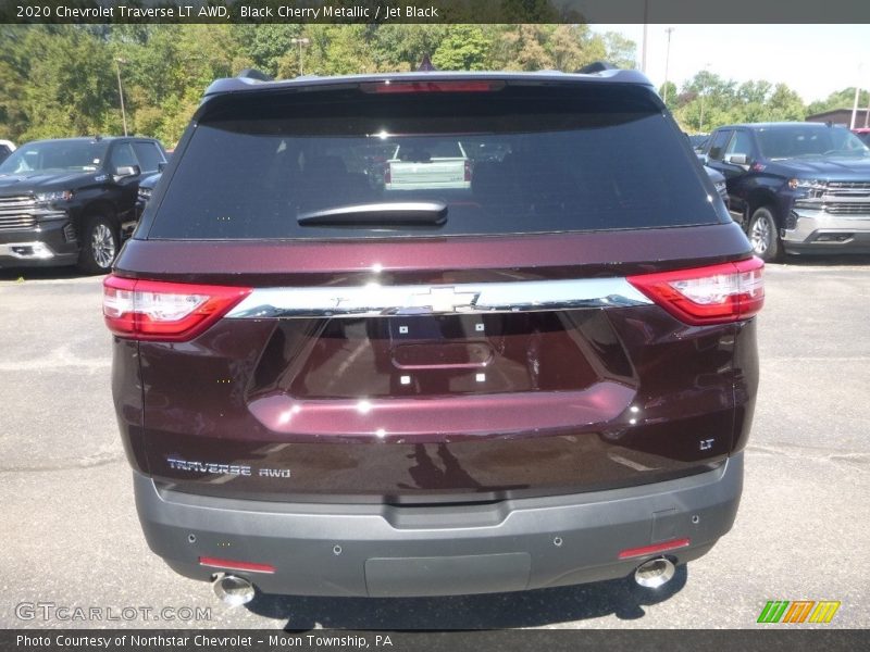 Black Cherry Metallic / Jet Black 2020 Chevrolet Traverse LT AWD