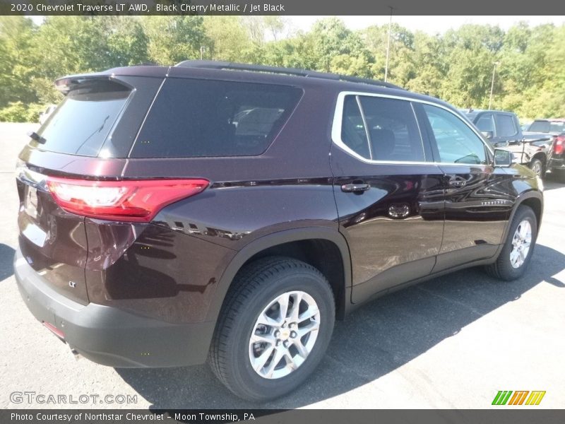 Black Cherry Metallic / Jet Black 2020 Chevrolet Traverse LT AWD