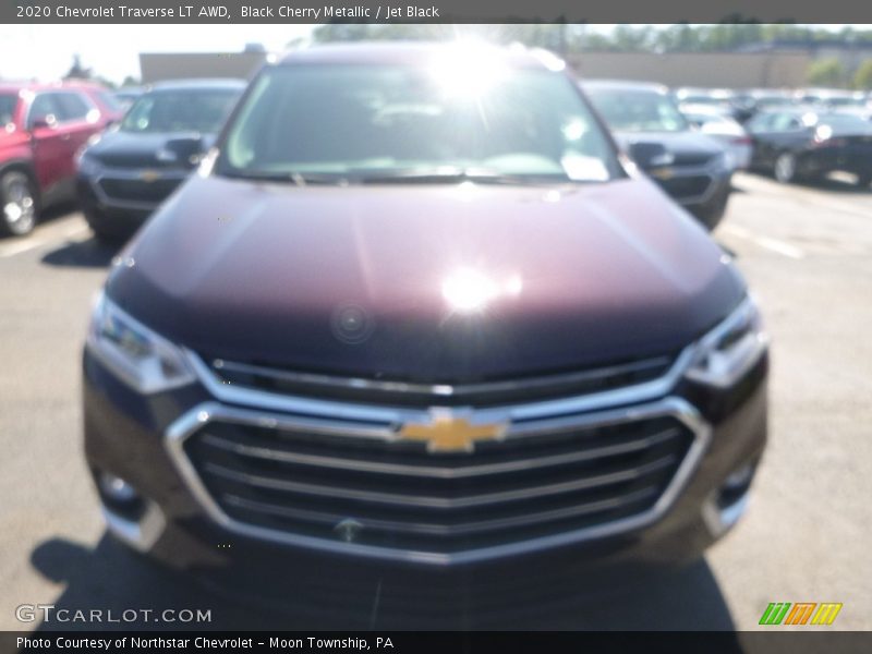 Black Cherry Metallic / Jet Black 2020 Chevrolet Traverse LT AWD