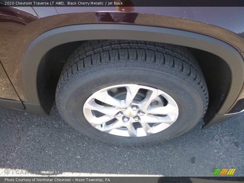 Black Cherry Metallic / Jet Black 2020 Chevrolet Traverse LT AWD