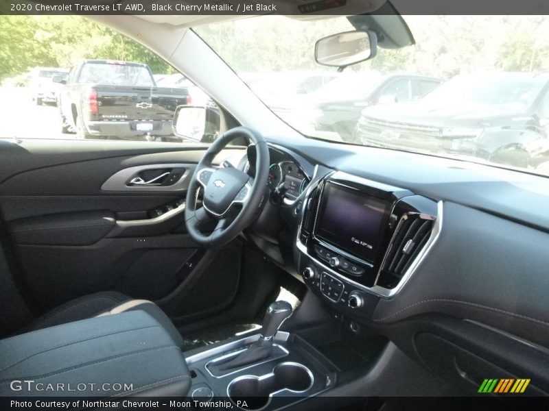 Black Cherry Metallic / Jet Black 2020 Chevrolet Traverse LT AWD