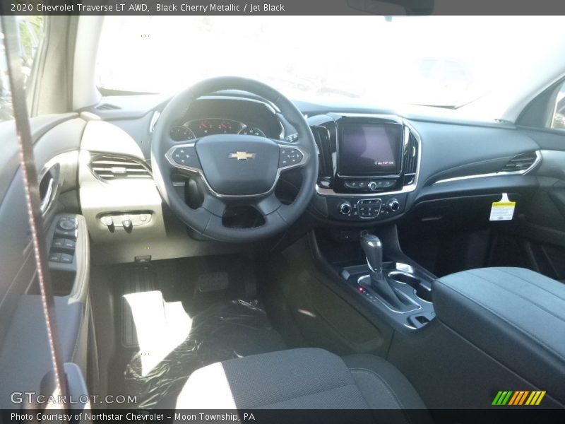 Black Cherry Metallic / Jet Black 2020 Chevrolet Traverse LT AWD