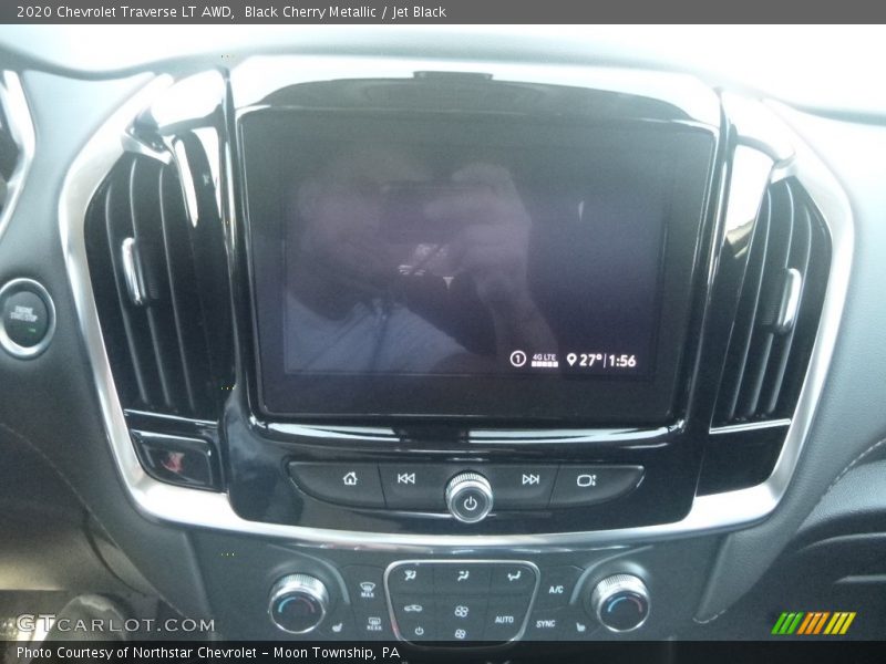 Black Cherry Metallic / Jet Black 2020 Chevrolet Traverse LT AWD