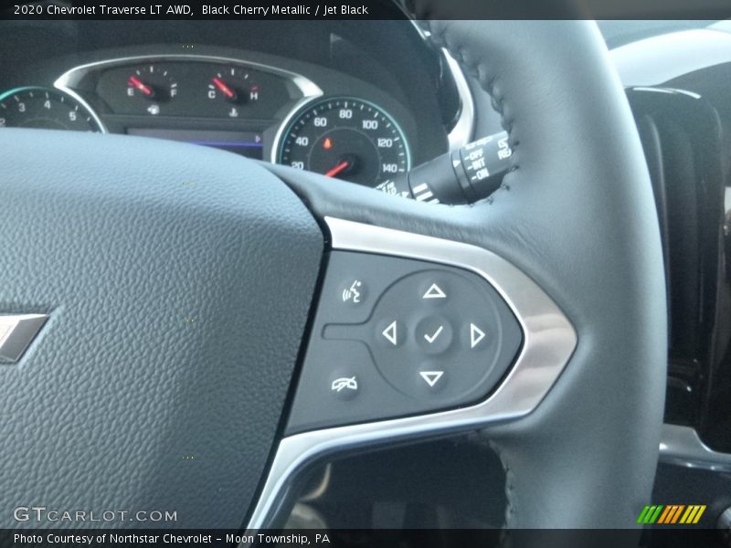 Black Cherry Metallic / Jet Black 2020 Chevrolet Traverse LT AWD