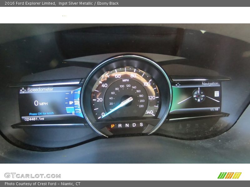 Ingot Silver Metallic / Ebony Black 2016 Ford Explorer Limited