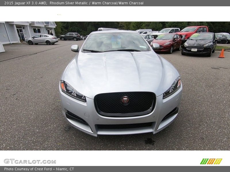 Rhodium Silver Metallic / Warm Charcoal/Warm Charcoal 2015 Jaguar XF 3.0 AWD